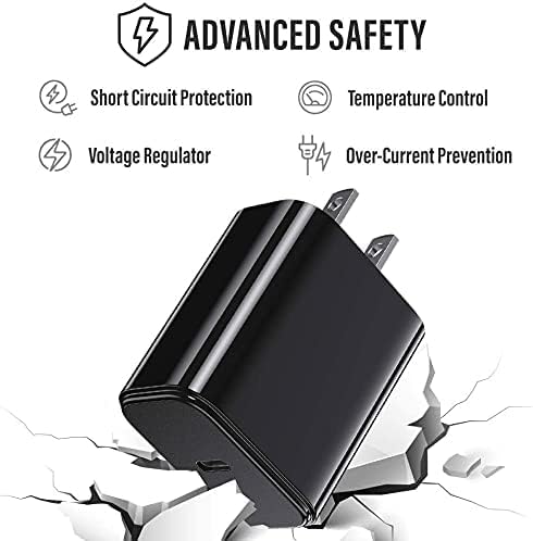 LSSBUUD Type C wall charger block alongside the matching 5 foot USB C to USB C cable.