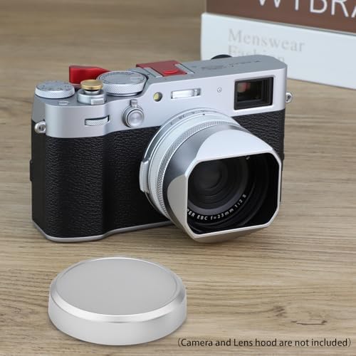 Haoge silver metal lens cover showcasing its durable and lightweight anodized design