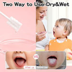 Individually wrapped baby tongue cleaners for newborn travel and safety