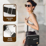 TiMOVO 9 to 11 inch carrying case displaying the adjustable shoulder strap configuration.