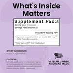 Luma Nutrition resveratrol bottle showing 60 capsule count