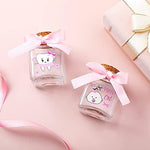 Eaasty baby keepsake boxes showing cork stoppers and size scale