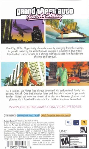 Grand Theft Auto Vice City Stories PSP game disc case retail packaging
