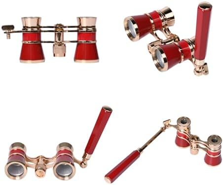 Gegong luxury vintage style opera glasses resting beside an evening clutch purse lifestyle view