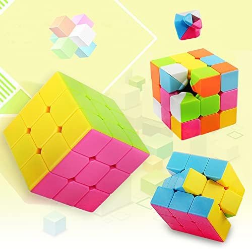 Cailezhi 3x3x3 speed cube top angle displaying anti sticky frosted surface.