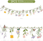 Close up shot of the high quality PVC material and detailed butterfly accents on the Ghegicu flower garland.