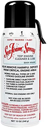 Sea Foam top engine cleaner spray showing the curved induction application straw attachment