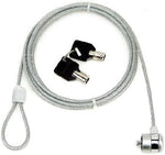 Close up of the hardened stainless steel T bar lock head mechanism with keys inserted.
