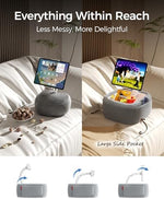 LULULOOK removable plush fabric cover being unzipped for easy machine washing