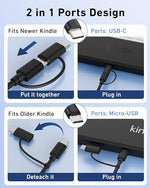 KENHAO dual connector charging cable extended to its full six-foot length for flexible household power access.