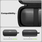 ProCase protective speaker bag open view displaying internal elastic securing strap and mesh cable pocket.