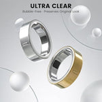 Ultra thin invisible protective cover applied on a smart ring during a gym workout