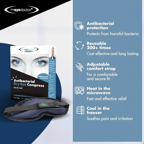 Packaging of The Eye Doctor Essential showing antibacterial dry eye disease treatment.