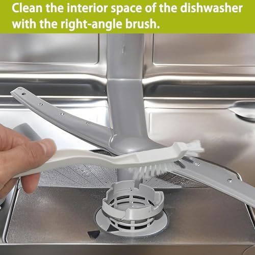 Angle and gap cleaning brushes for kitchen appliance maintenance