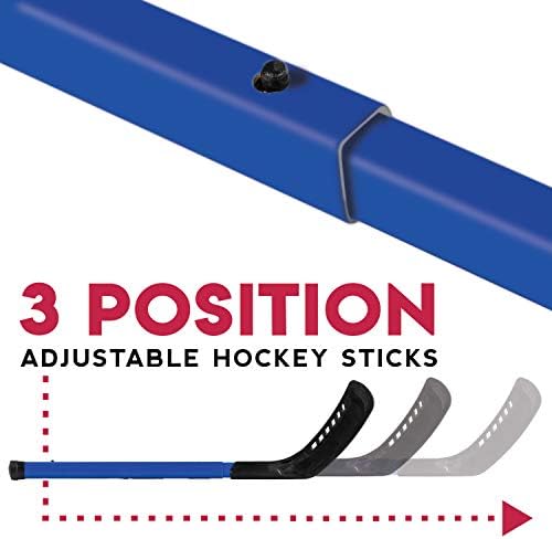 Franklin Sports 3 in 1 toy collection showcasing the street hockey foam ball and soccer ball with pump