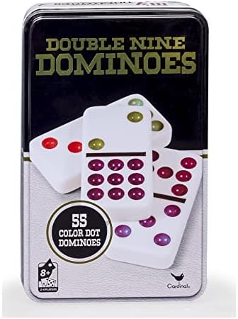 Double 9 Color Dot Dominoes in Collectors Tin (Styles Will Vary) - Image 2