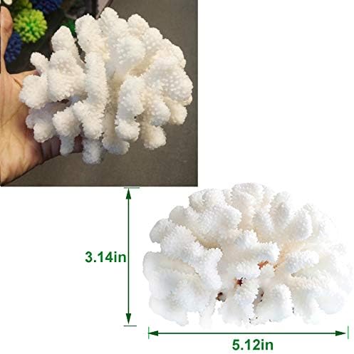 Besimple twin pack artificial white coral for tropical craft projects