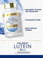Back view of Carlyle Lutein and Zeaxanthin supplement facts