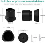Close up view of the high grip rubber backing on the pressure mounted safety gate extension kit