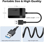 SmartQ multi slot external drive adapter angled view with attached USB cable