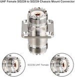 Side profile of XRDS-RF UHF female panel mount adapter