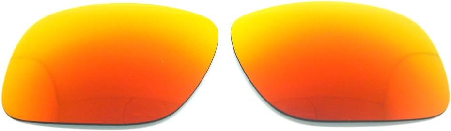 NicelyFit fire red mirror polycarbonate lenses close up detail view