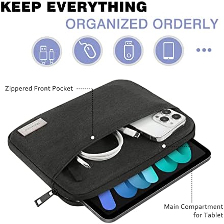 MoKo tablet bag showcasing the smooth dual zipper closure setup.