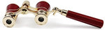 Kingscope theater binoculars showcasing the detailed twenty five millimeter objective lenses and gold accents.