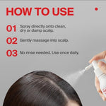 USA imported premium scalp treatment spray bottle display