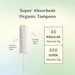 Daye Super absorbency tampons 18 count for heavy period protection.