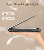 Back view of MoKo magnetic case showing precision cutouts for Kindle