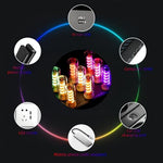 Compact energy saving car interior light setup connected to a portable power bank for camping