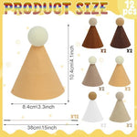 Dransmic Brown Mini Party Hats With Elastic String Detail