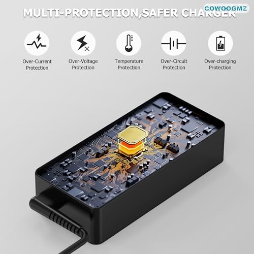 Cowoogmz fast charging power supply angled profile on clean surface layout