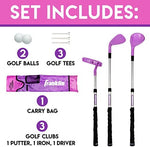 Childrens plastic golf club set with travel bag and accessories