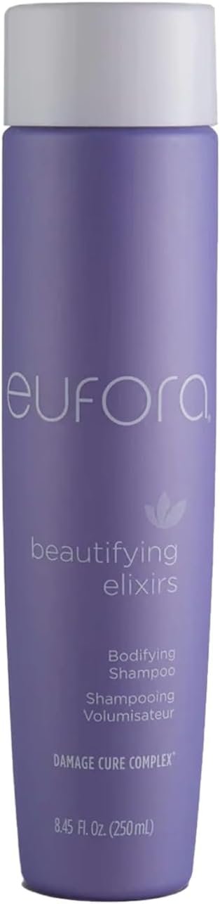 Eufora hair care purple bottle texture view