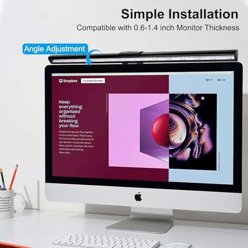 Space saving clamp mechanism attaching the electronic reading lamp to a monitor