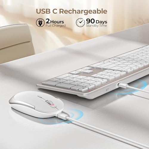 Seenda ultra thin cordless quiet keyboard highlighting the low profile scissor switch layout