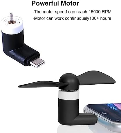 Two pack bundle of the Generic Sokelinn-six portable mobile smartphone fans laid out on a clean backdrop.