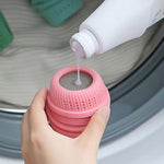 Close up of the high density water retaining sponge inside the laundry ball