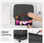 MoKo protective sleeve case being carried as a cross body shoulder bag