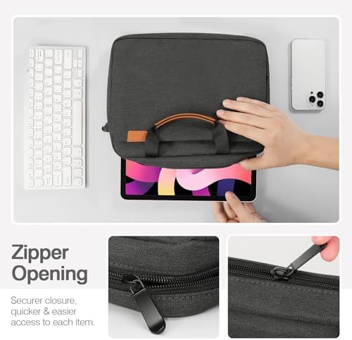 MoKo protective sleeve case being carried as a cross body shoulder bag