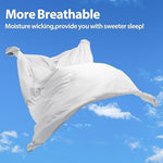 Premium breathable bamboo viscose flat sheet spread across a luxury master bed.