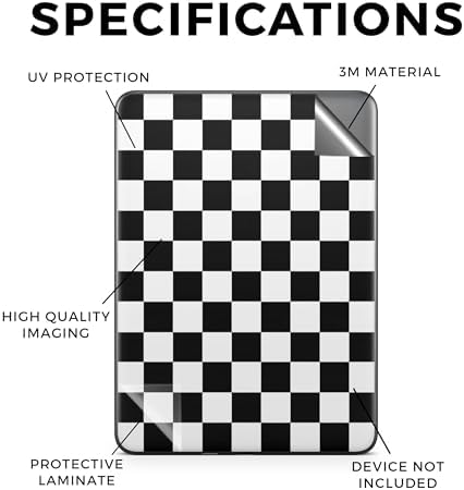 Close up of 3M vinyl checkerboard texture on Kindle device