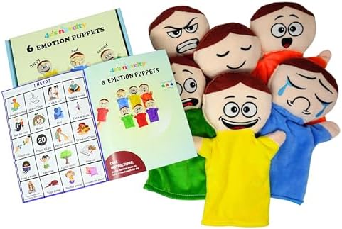 Children using 4E's Novelty plush puppets for emotional learning