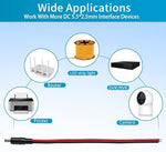 Five pieces of Fancasee copper core electrical wire cords arranged neatly on a plain backdrop.