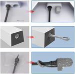 Five piece weather resistant silicone plug kit laid out on a clean background.