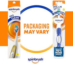 Spinbrush Pro Clean adult electric toothbrush showing the battery compartment at the base