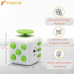 Authentic FIDGYB sensory tool showcasing the flip switch and spinning dial features.