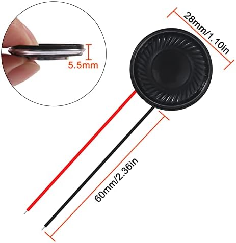 Set of 8 Shutao 28mm loudspeakers for DIY electronics